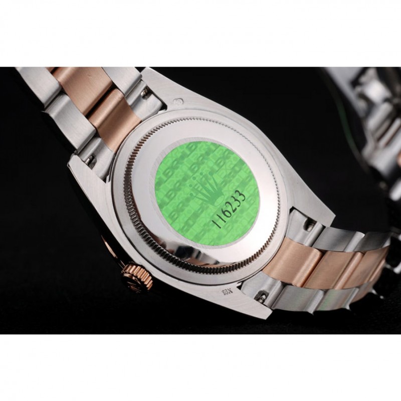 Rolex DateJust Brushed Stainless Steel Case Brown Dial Diamond Plated 41994-7