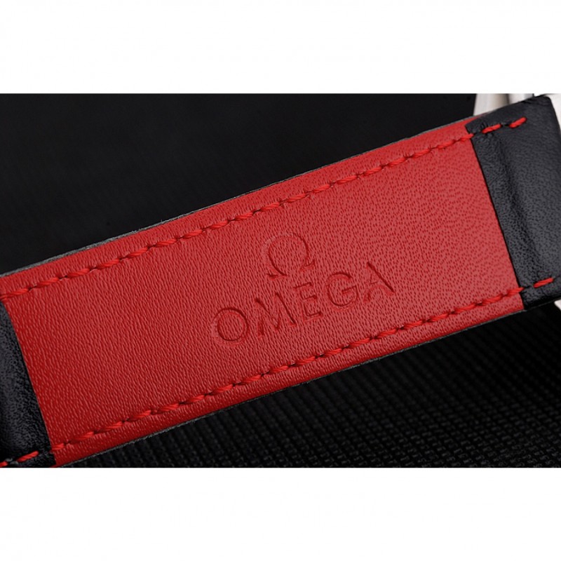 Omega Seamaster Bullhead Black Dial Stainless Steel Case Black Leather Strap 622826-7