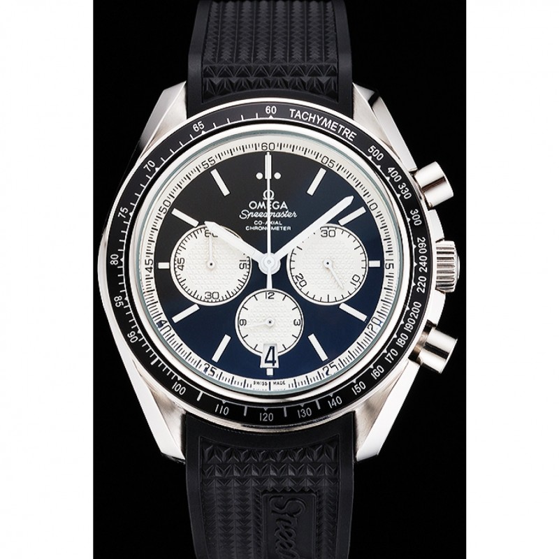 Omega Speedmaster Black Rubber Strap Black Dial 622041-1