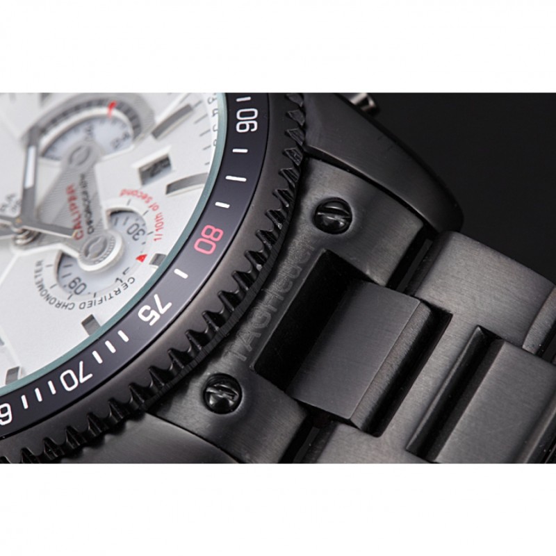 Tag Heuer Carrera Black Stainless Steel Case White Dial 98242-6