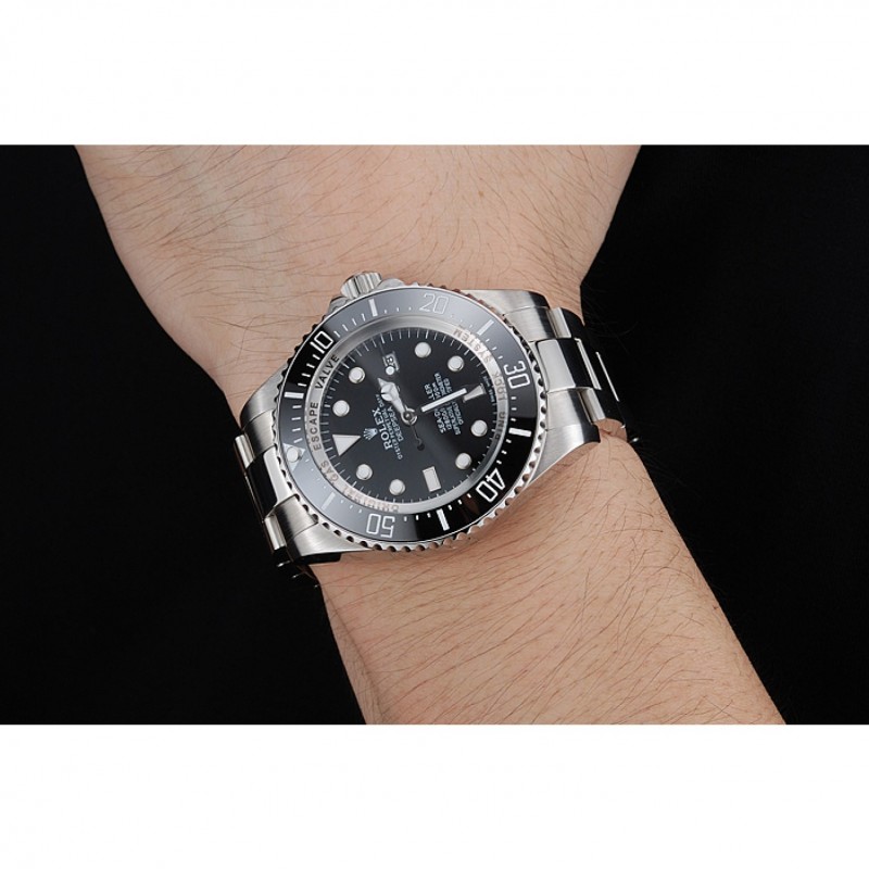 Rolex Sea Dweller Stainless Steel Bracelet Black Dial Watch-7
