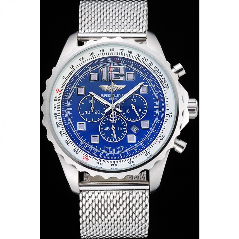 High Quality Breitling Navitimer Stainless Steel Strap Blue Dial-1