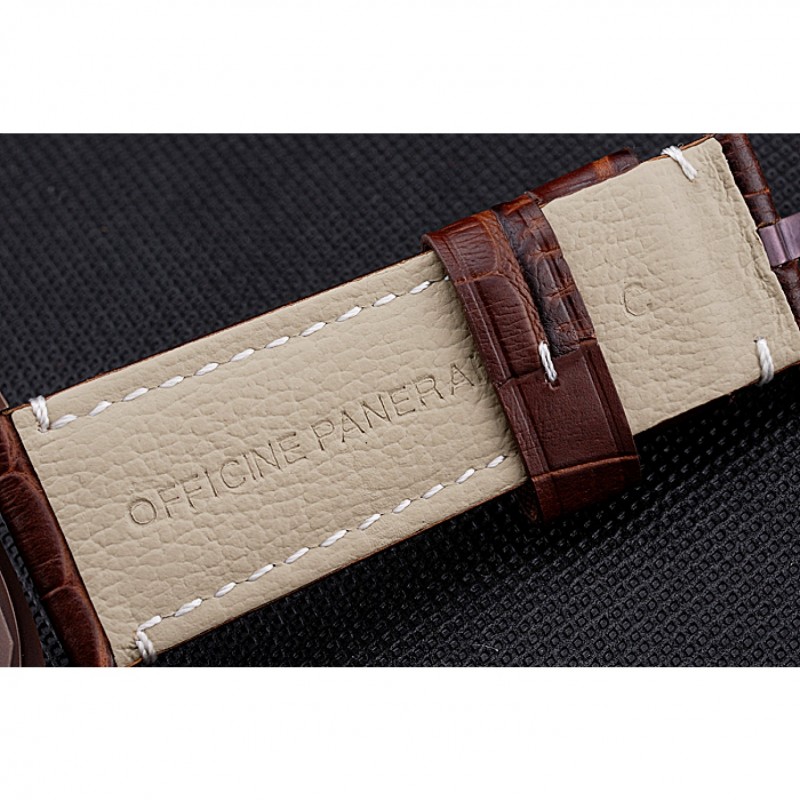 Panerai Luminor Brown Leather Strap Black Dial 80165-5