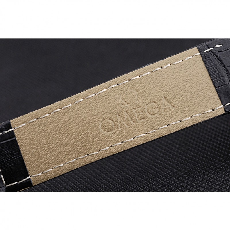 SS Replica Watches Omega Speedmaster Mark II Black And Red Dial Black Case Black Leather Strap 622814-5