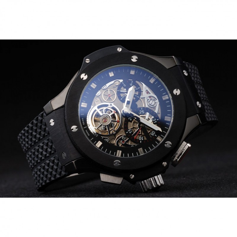 Hublot King Power Tourbillon Black Strap Black Dial-3