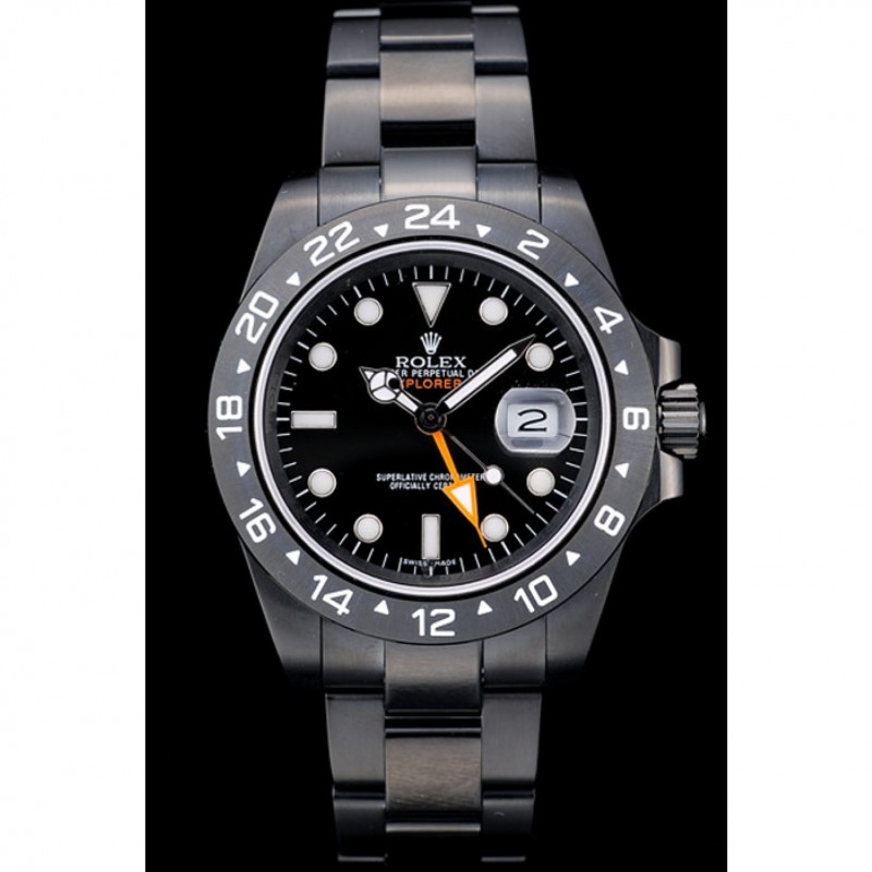 Rolex Swiss Explorer Black Ceramic Bezel Black Dial Watch 98239-1