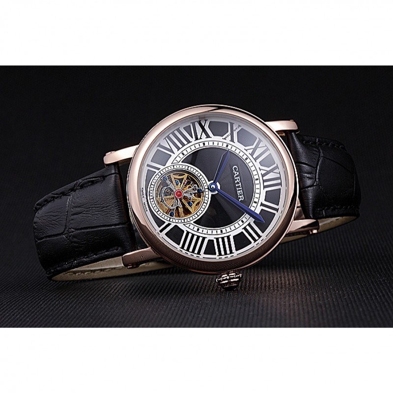 Cartier Rotonde Flying Tourbillon Black Dial 621957-8