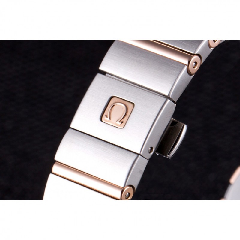 Omega Constellation Rose Gold Diamond Bezel Two Tone Band 621487-7