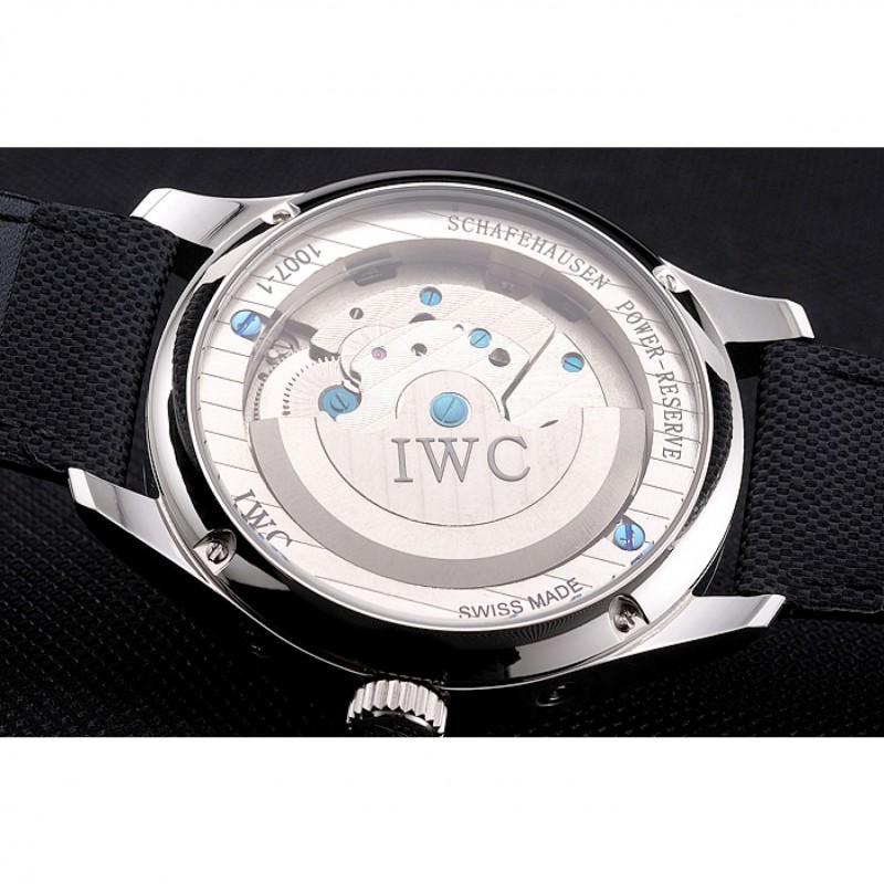 IWC Pilot Tourbillon White Dial Stainless Steel Case Black Textile Strap-7