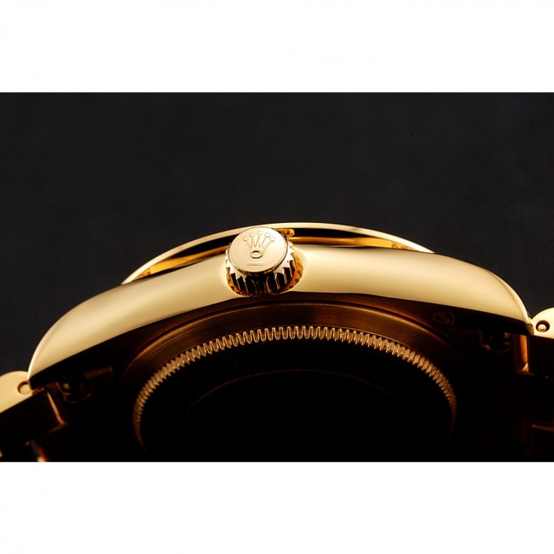 Swiss Rolex Day-Date Diamond Pave Gold Dial Gold Diamond Bracelet 1453954-7