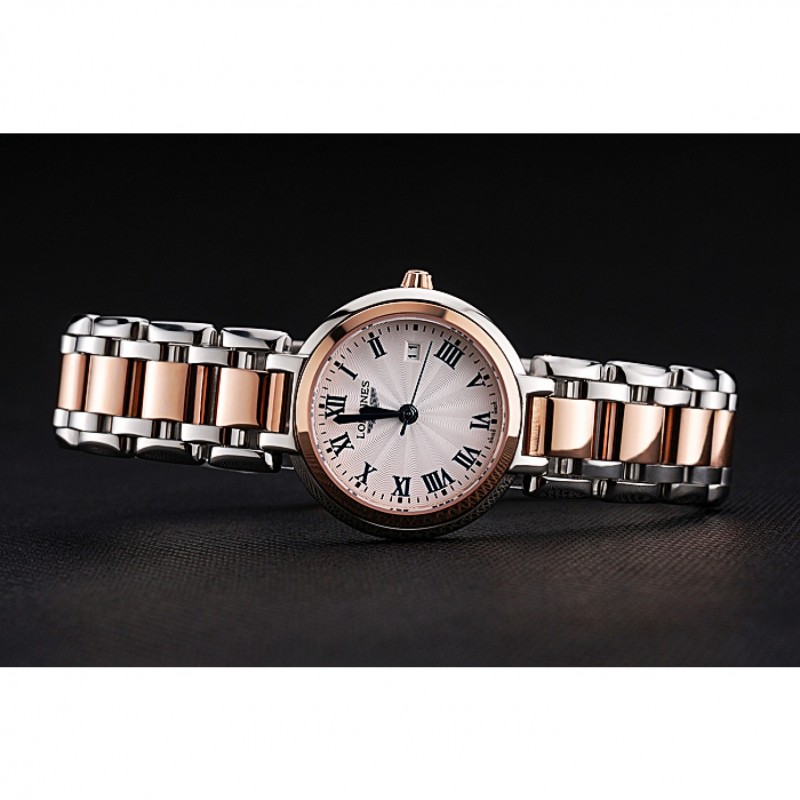Luxury Replica Watches Longines PrimaLuna Stainless Steel And Gold Case Roman Numerals 622586-4