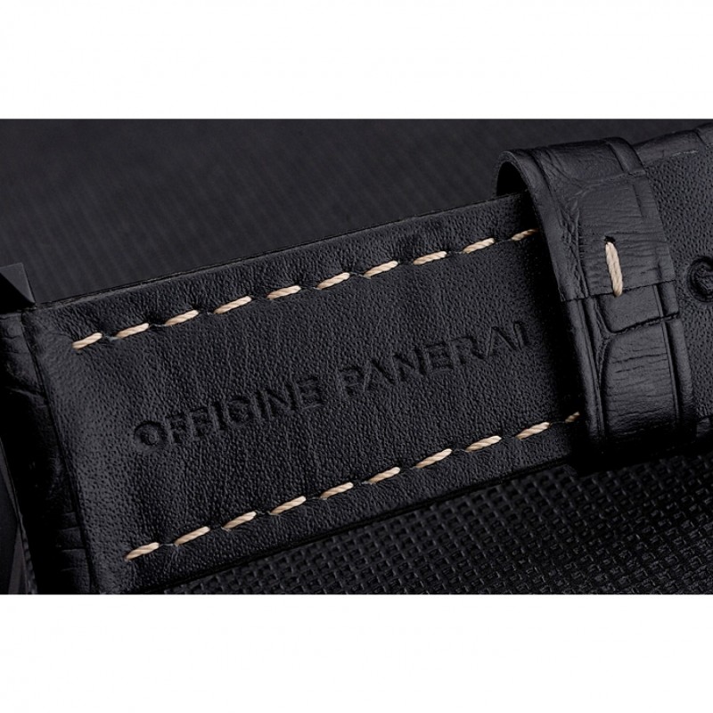 Swiss Panerai Radiomir 1940 Chronograph Black Dial Black Ionized Case Black Leather Strap-6