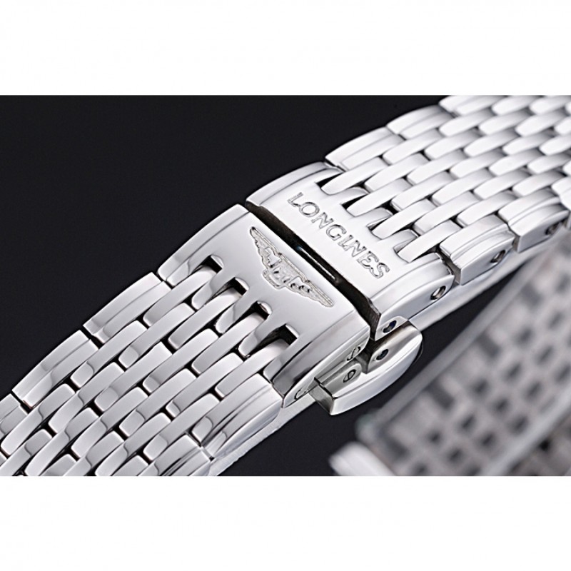 Longines La Grande Classique Stainless Steel Black Dial Diamond Bezel Homme 622107-5