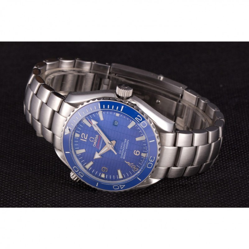 High End Omega James Bond Skyfall Watch with Blue Dial and Blue Bezel om230 621382-4