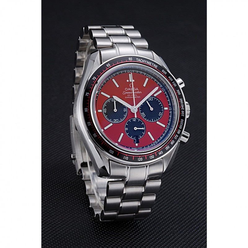 Omega Speedmaster Red Grey Stainless Steel Strap 622054-2