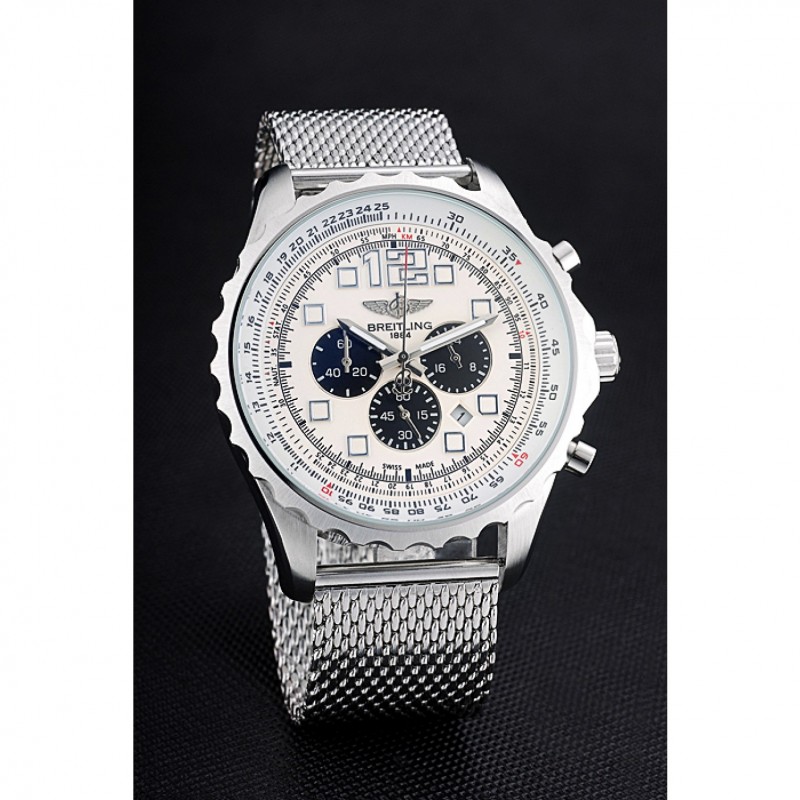 Breitling Navitimer Stainless Steel Strap Beige Dial-2