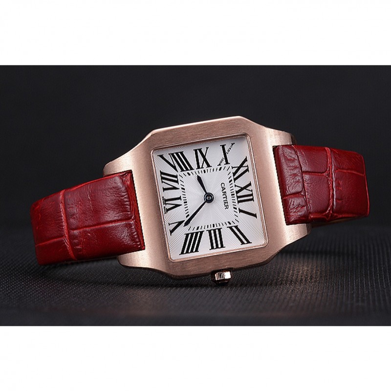 Cartier Santos 100 Polished Rose Gold Bezel 621919-5