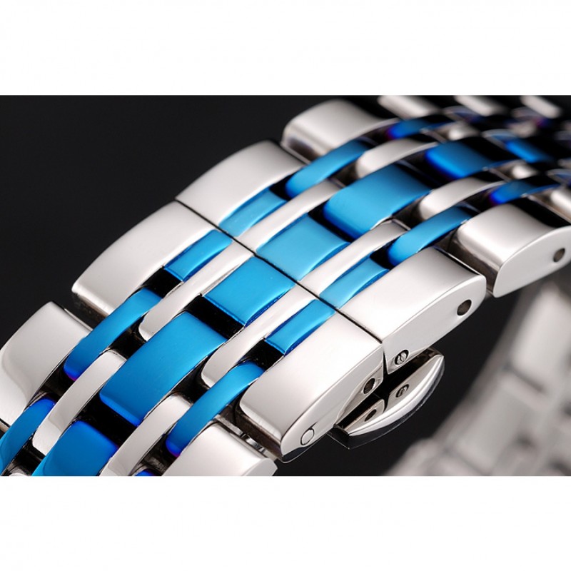 Vacheron Constantin Tourbillon White Dial Blue Numerals Stainless Steel Case Two Tone Steel Blue Bracelet-5