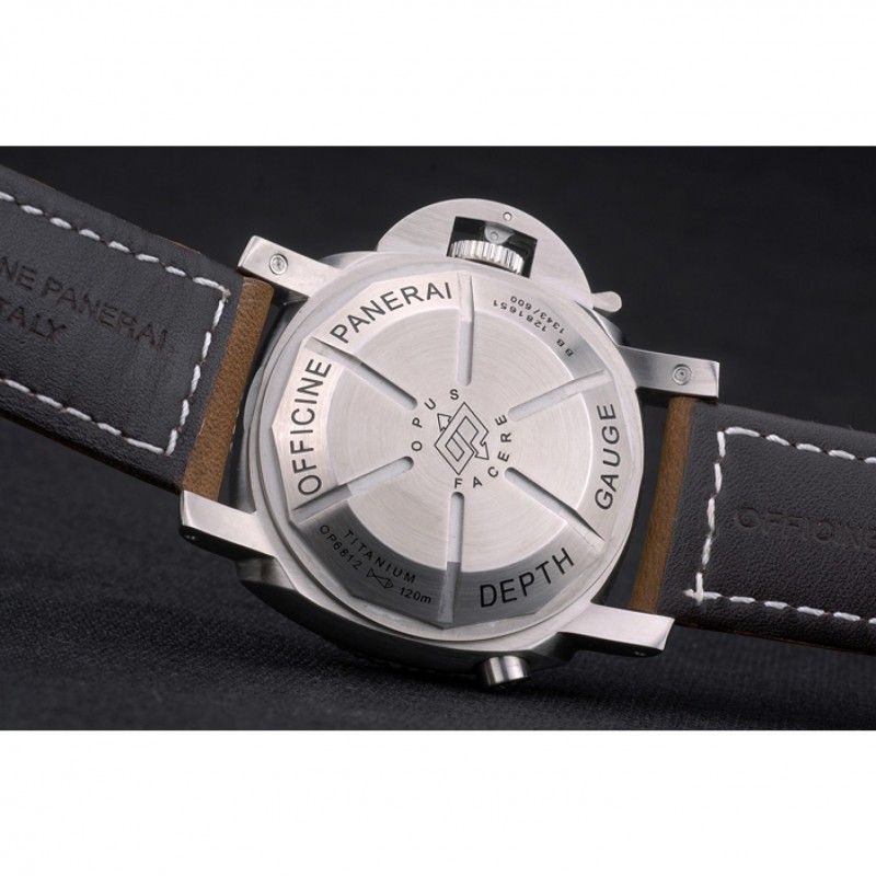Panerai Luminor Submersible Black Dial Suede Leather Bracelet-8