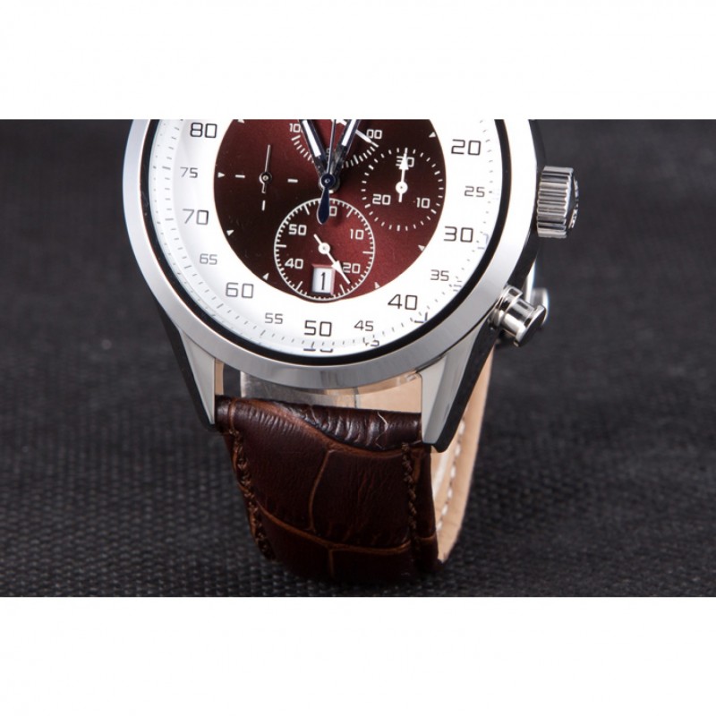 Tag Heuer Carrera Mikrograph Limited Edition Brown Leather Strap 7916-6