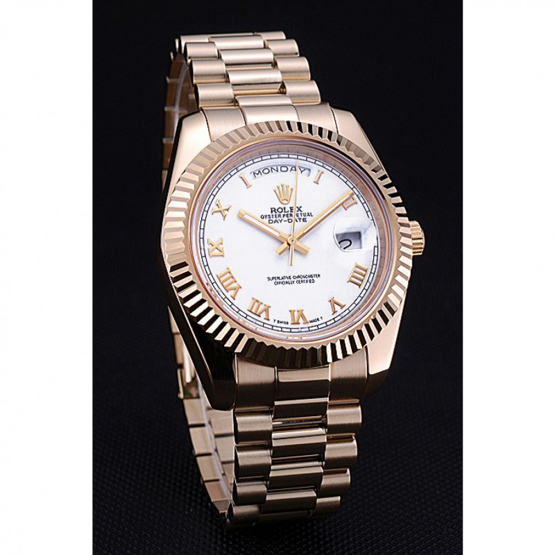 Rolex Day-Date White Dial Gold Bracelet 622546-2