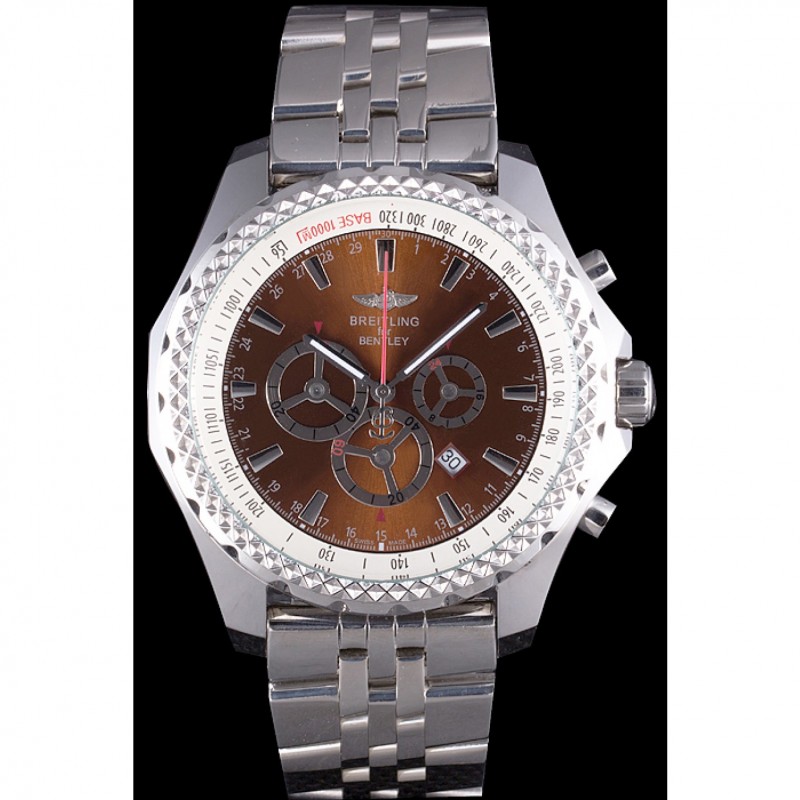 Breitling for Bentley Stainless Steel Strap Brown Dial-1
