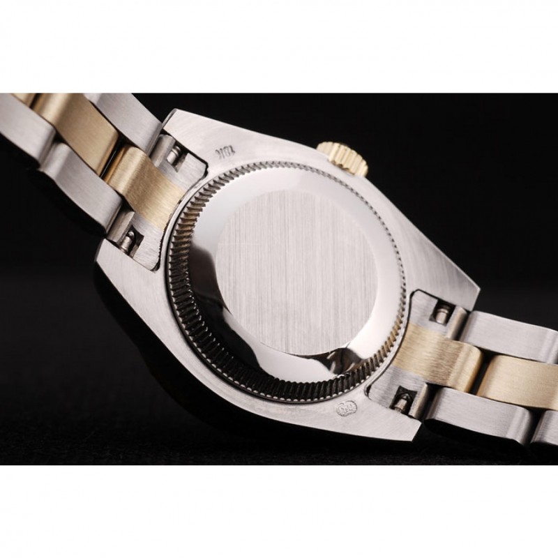 Rolex DateJust Brushed Stainless Steel Case White Dial Diamond Plated-6
