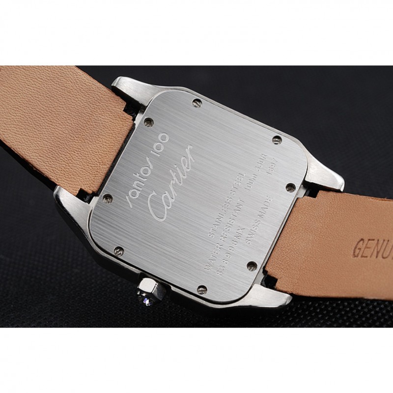 Cartier Santos 100 Diamond Silver Bezel 621926-4
