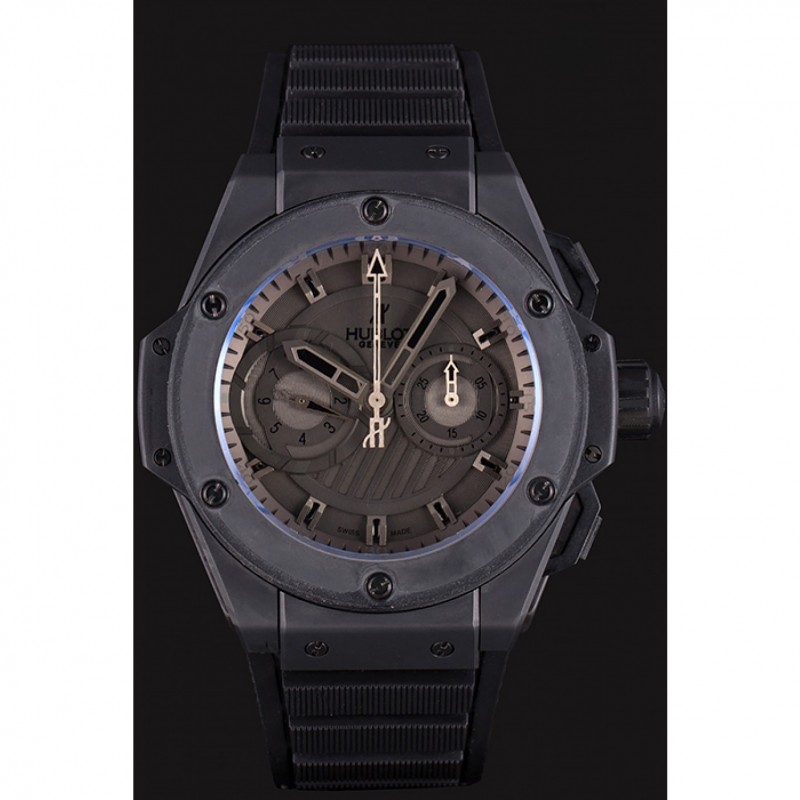 Swiss Hublot King Power Black Dial with Rubber Band shb10 621403-1