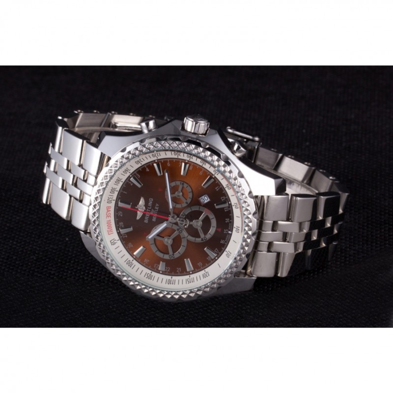 Breitling for Bentley Stainless Steel Strap Brown Dial-3