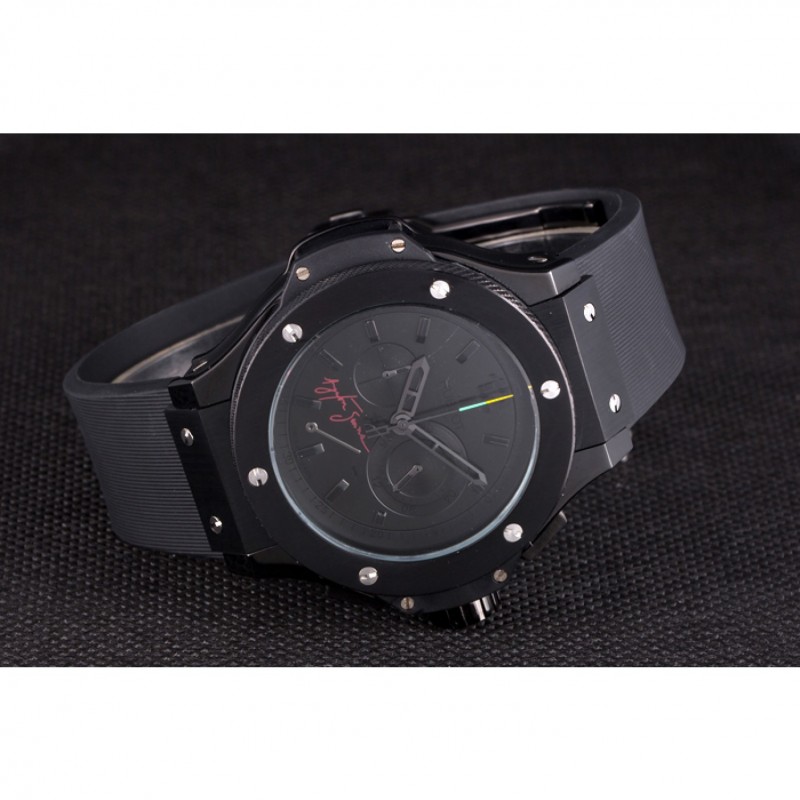 Luxury Replica Watches Hublot Limited Edition Ayrton Senna Black Dial Watch-3