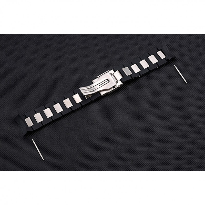 Tag Heuer Plated Stainless Steel and Black Rubber Bracelet 622501-5