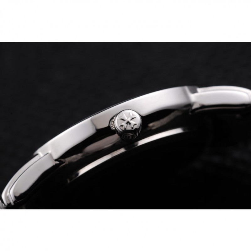 Vacheron Constantin Patrimony Traditionnelle White Dial Diamond Numerals Stainless Steel Bracelet-5