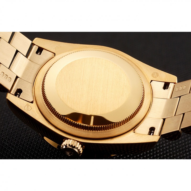 Swiss Rolex Datejust Champagne Dial Diamond Bezel Gold Bracelet 1454097-7