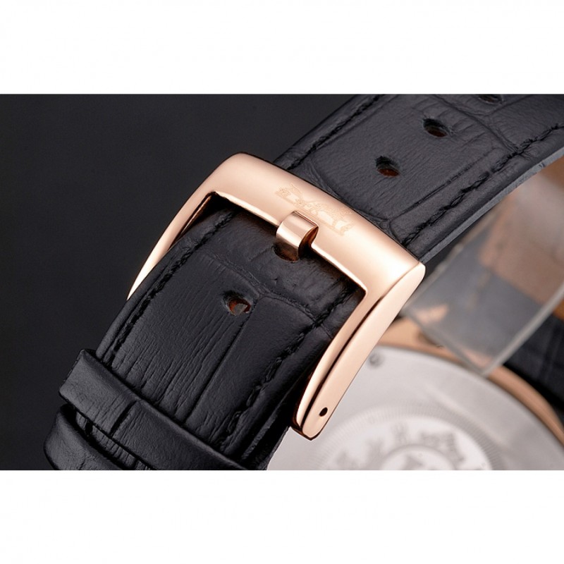 Hermes Dressage Light Brown Dial Rose Gold Case Black Leather Strap-5