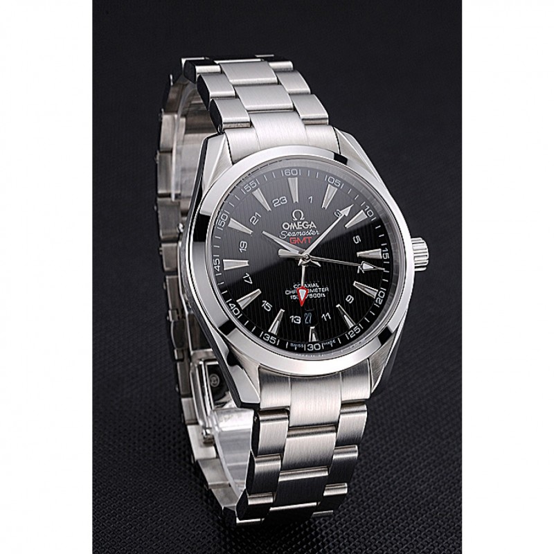 Omega Seamaster Planet Ocean GMT Black Dial Stainless Steel Band 622398-2