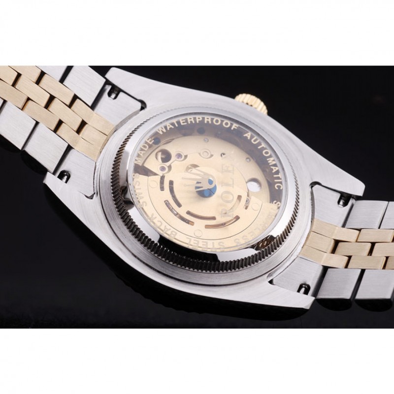 Rolex Datejust Gold Dial Ribbed Bezel 7450-7