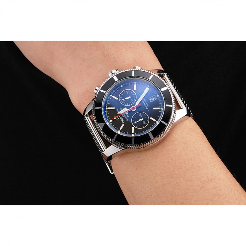 Breitling Superocean Heritage Chronographe 44 Black Dial And Bezel Stainless Steel Case And Bracelet-8