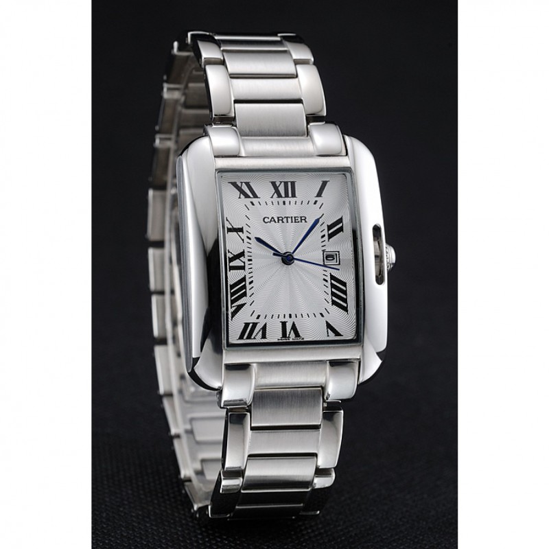 High Quality Cartier Tank Anglaise 30mm White Dial Stainless Steel Case And Bracelet-2