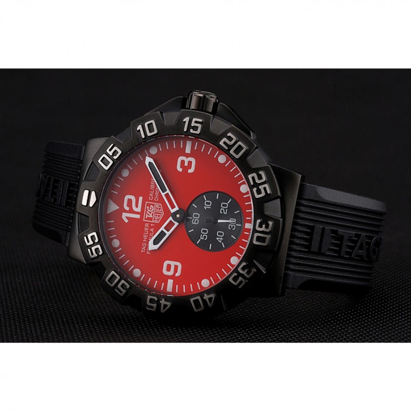 Tag Heuer Formula One Grande Date Red Dial Rubber Bracelet 622277-3