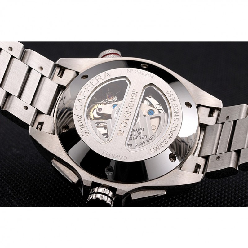AAA Tag Heuer Swiss Carrera Tachymeter Bezel Stainless Steel White Dial-7