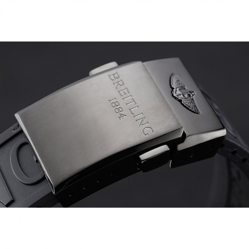 Best Replica Watches Swiss Breitling Chronomat 44 Raven Black And Orange Dial Black Case Black Rubber Strap-5
