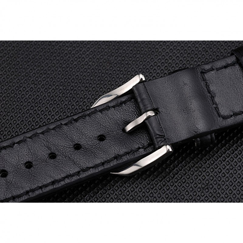 IWC Black Leather Bracelet 622606-6