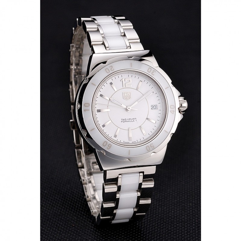 Tag Heuer Formula 1 White Ceramic Bezel White Dial-2