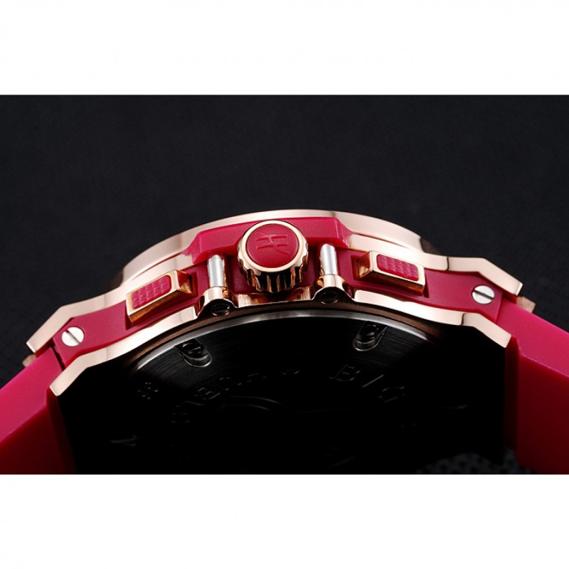 Hublot Big Bang Tutti Frutti Pink Strap Gold Dial-8