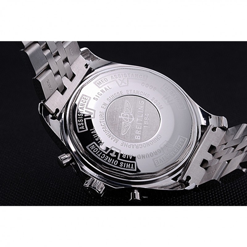 Breitling Professional Chronospace Black Dial Stainless Steel Bracelet 622505-7