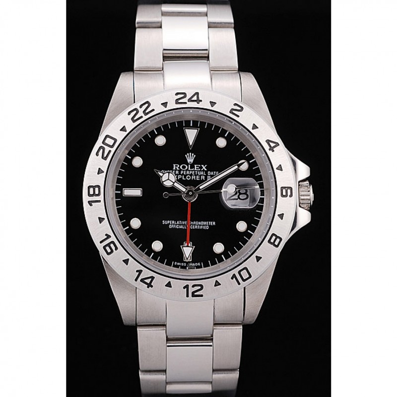 Rolex Explorer Stainless Steel Bezel Black Dial-1