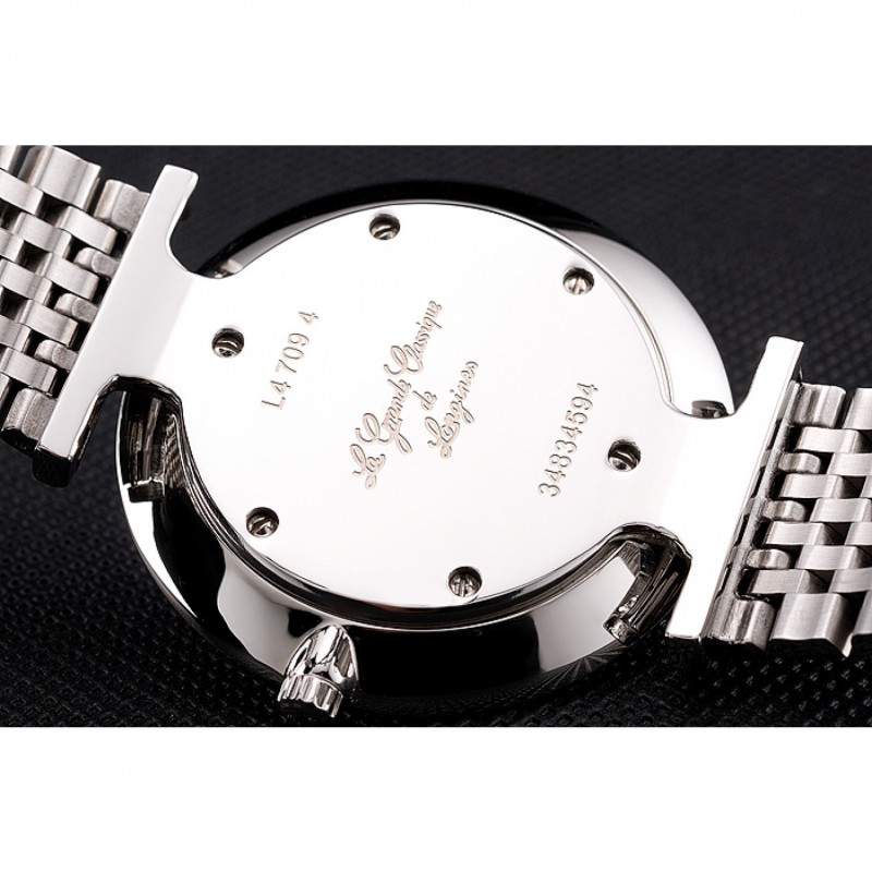 Swiss Longines Grande Classique Black Dial Stainless Steel Case And Bracelet-7