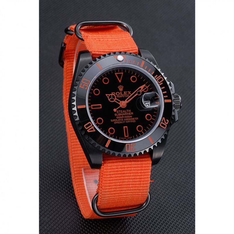 Rolex Stealth Submariner Orange Nylon Strap 622011-2