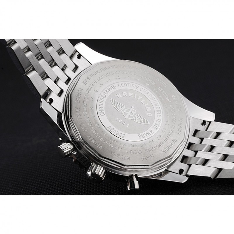 Breitling Navitimer World Black Dial Stainless Steel Bracelet 622512-5